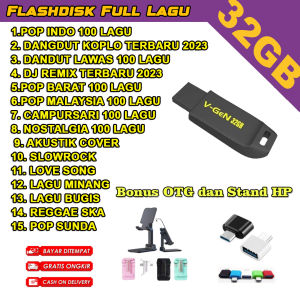 Flashdisk Lagu Untuk Mobil TV dan Speaker Bonus OTG dan Holder HP
