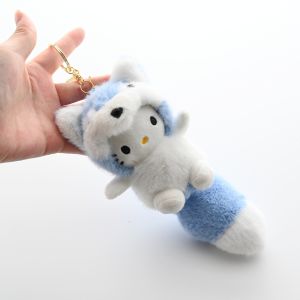 Gấu Bông Baby Three Lucky Cat Móc Khoá Mèo Thần Tài Loại Đẹp Đồ Chơi Thú Nhồi Bông