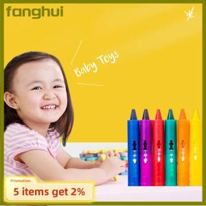 fanghui 6Pcs Washable Bath Crayons Colorful Drawing In The Tub Easy Clean Crayons Kids Colorful Funny Art Toy Graffiti Bathroom Crayon