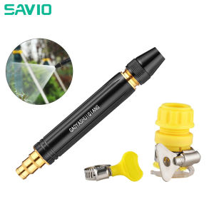 SAVIO Spray Nozzle High Pressure Water Adjustable Straight Nozzle High Pressure Sprinkler Connector Hose Sprinkler For Cleaning Car Washer Garden Watering