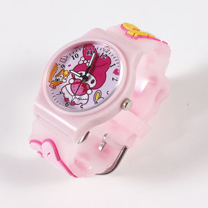 Cute Sanrio Silicone Strap Watch Childrens Watch Kuromi Melody Cinnamoroll Student Watch