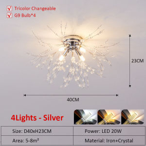 Modern Three-Color Dandelion Ceiling Lamp Ceiling Crystal Dining Room Dining Room Lamp Crystal Lamp Design Bedroom Bar Clothing Decoration Chandelier