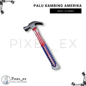 Palu Kambing Amerika Gagang Fiber 8 oz / 16 oz (Pixel Tool)