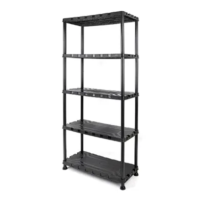 Tactix Plastic 4 Shelf Rack(126cm)/ 5 Shelf Rack(171cm) Easy to assemble - No Tools Required