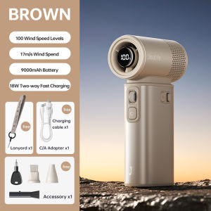 JisuLife Handheld Fan Ultra2 9000mAh Longlasting Mini Fan 5 in 1 Fans with 100 Speeds Flashlight Power bank Air Pump for Outdoor Camping