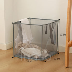 Inaso Keranjang Laundry Baju Cucian Pakaian Kotor Tas Laundry Basket Tempat Mainan Anak Lipat Organizer Dengan Pegangan HSB223