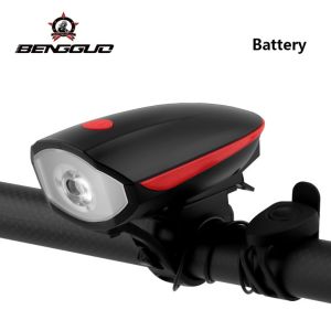 NALANILI Có thể sạc lại bằng USB Đèn trước xe đạp 2Styles Chống thấm nước Còi điện lớn  Đèn pha xe đạp