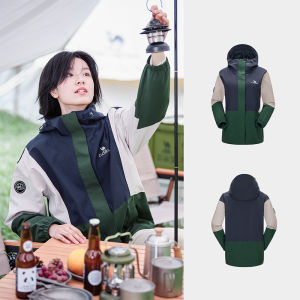Camel outdoor womens windproof & waterproof jacket single layer hiking jacket