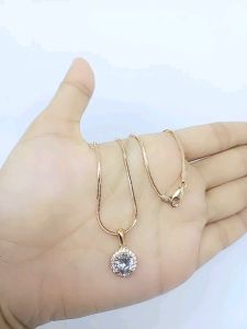 Kalung Perak Asli Lapis Emas/Kalung Kasandra +Liontin Mataputih/Kalung Asli Silver 925/Kalung Fashion Wanita