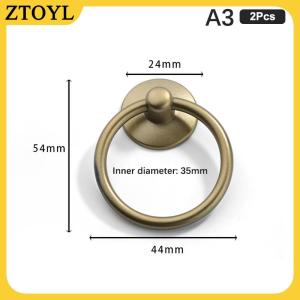 ZTOYL 2PC Vòng cổ điển đồ nội thất cửa kéo xử lý hợp kim tủ tủ quần áo ngăn kéo tay cầm
