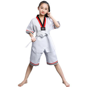 2023 New Taekwondo Uniform for Kids Adult 110cm-190cm Karate Uniform for Kids Shift Long Sleeves Martial Arts Lightweight Karate Gi Student Uniform with Belt for Martial Arts Training