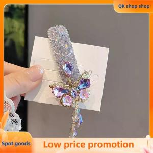 ✨QK shop✨ 1PCS Flower Hair Clips For Women Rhinestones Crystal Pearl Tassel BB Clips Trendy Barrettes Hair Accessories