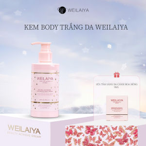 Kem body trắng da dưỡng thể trắng da WEILAIYA không bết dính không lộ vân kem duy trì độ ẩm cho da chai 200ml
