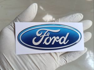 Stiker logo Ford besar sticker timbul emblem lentur