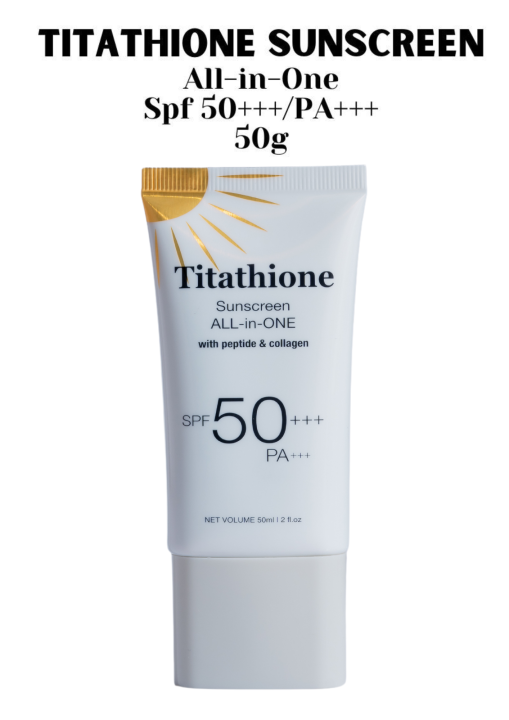 Titathione Sunscreen Spf 50+++/PA+++ Mineral/Physical Zinc Oxide, Titanium Dioxide Sunscreen for Face and Body