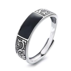 Corinna Vintage Dragon Pattern Ring Trendy Ins Personalized Open Ring Fashion Simple Men Ring