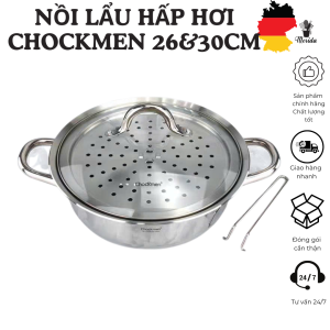 Xửng hấp nồi hấp hơi nồi lẩu hơi nồi lẩu inox nồi hấp hơixửng hấp healthy bộ nồi lẩu hơi