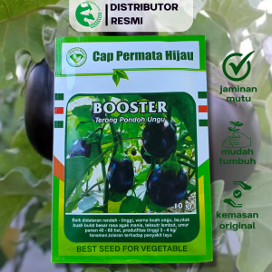 Benih Terong Ungu Pondoh BOOSTER 10 gr Cap PERMATA HIJAU