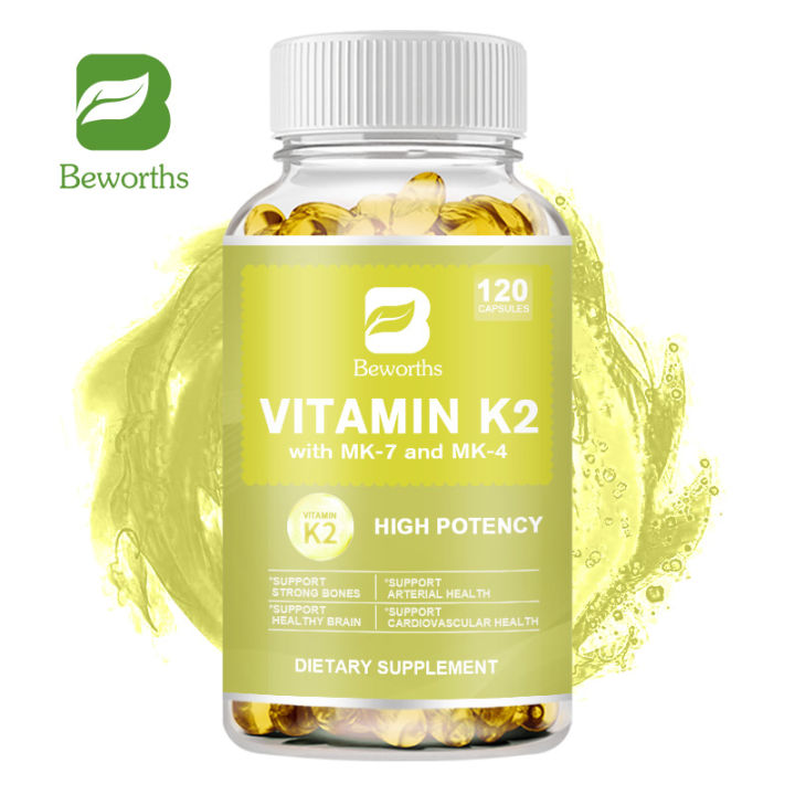 BEWORTHS Vitamin K2 Capsules with MK7 and MK4 To Support Healthy