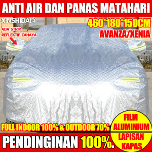 80 tahun tidak akan usnag XINSHIDAI sarung mobil avanza 460*180*150cm Tabir surya tahan air tahan hujan anti gores tebal anti beku dengan strip reflektif untuk semua jenis mobil selimut sarung cover body mobil cover mobil sedan waterproof tebal