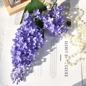 YIYIUR Purple Artificial Silicone Lilac Flower Simulation Pink Artificial Faux Plants 75 Cm Plastic Fake Flower Wedding Decoration