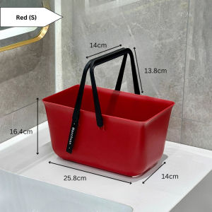 Ready Stock Multipurpose Drainable Bathroom Storage Basket Toiletries Shampoo Bottle Organizer Lightweight Bakul Mandian Serbaguna Rak Simpanan Mandi Dapur Laundry Stackable Bakul Plastik Barang Ringan Tahan Lasak Kitchen Travel Toilet Bathroom Washroom