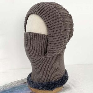 SUTONGXUE Warmer Hooded Neck Cap Windproof Elastic Winter Pullover Cap Fashion Solid Color Fleece Balaclava Hat Autumn