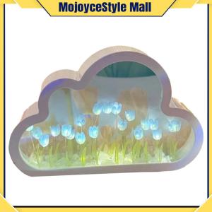 Cloud Tulip Night Light DIY Kit for Handmade Mirror Flower Lamp Indoor Home Decor