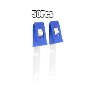 50pcs ID Clip Recoil Badge Holder with Clear PVC Straps Name Tag Key Card