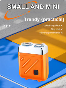 Portable Electric Shaver Dual-Head Design Rechargeable Travel Razor Compact Grooming Tool