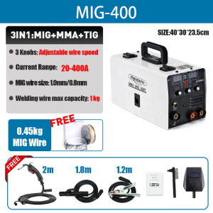 Reaim 3-in-1 Heavy-Duty Inverter MIG/MMA/TIG Welder with Gasless Feature and Smart Welding Path