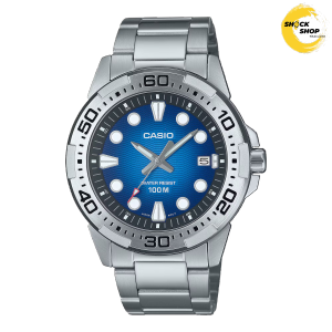 CASIO นาฬิกาข้อมือผู้ชาย รุ่น MTD-140D-2AV วัสดุสเตนเลสสตีล สีน้ำเงิน คาสิโอ