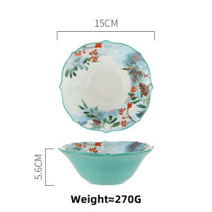 OMK Fairytale Forest Series Ceramic 6 inch Rice Bowl christmas tableware xmas