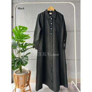 Aline Stripe Dress Zeera Label Gamis Salur
