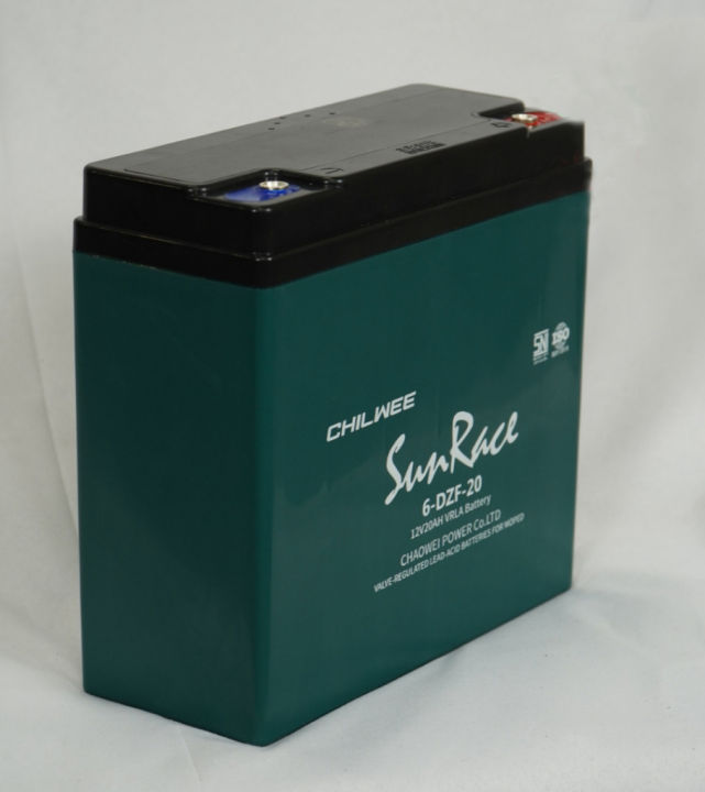 Chilwee Sunrace Aki Kering Motor Listrik 12V 20Ah - VRLA Battery 6-DZF ...
