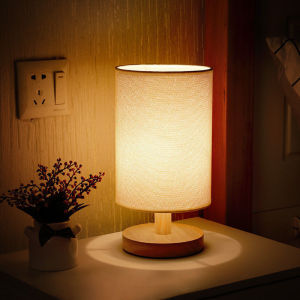 Đèn ngủ để bàn đèn led điều chỉnh độ sáng T10 - TMC Store - Đế gỗ decor phòng sang trọng