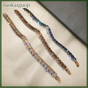tuokaiguoji New Rainbow Bracelets For Women Colorful Zirconia Wedding Bracelet On Hand Gifts For Girls Jewelry