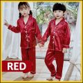 [FULL SET] Kids Silk Pyjamas Baju Tidur Satin Budak Kids Pajamas Satin Kids Pyjamas Baju Tidur Budak Baju Pajamas. 