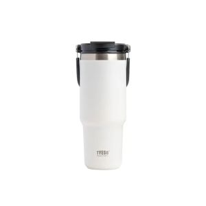 TYESO VACUUM INSULATED TUMBLER THERMAL COFFEE CUP LARGE TRAVEL MUG WITH with Handle and Bpa Free Lid PC STRAW