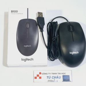 Chuột máy tính có dây Logitech B100 chính hãng (Chuột có dây) / Chuẩn cắm USB