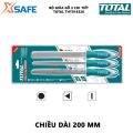 Bộ giũa gỗ 3 chi tiết TOTAL THT918326 | bộ 3 giũa gỗ chất liệu thép T12 chiều dài 200mm gồm 1 giũa gỗ dẹp, 1 giũa bán nguyệt, 1 giũa tròn mài vật khác cho sắc hoặc nhẵn. 