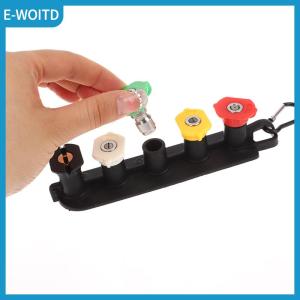 【E-WOITD】 Multi Functional High Pressure Washer Tips Set With Nozzle Holder 5 7 Nozzle Tips 1 4 Inch Quick Connector DIY Accessories