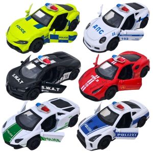 1:43 metal scale police car mainan mobil diecast polisi