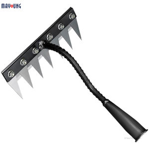Gardening Carbon Steel Rake Sharp Tines Easy to Operate Rake for Garden Greenhouse Tasks Use MG-MY