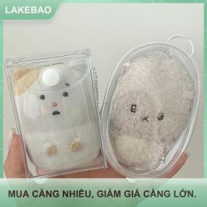 【LAKEBAO】 Dễ Thương Trong Suốt Bé Búp Bê Lưu Trữ Túi Mặt Dây Chuyền Hiển Thị Túi PVC Móc Chìa Khóa Chống Bụi Lưu Trữ Hiển Thị Túi