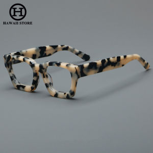 HAWAII Fashion Luxury Decoration Square Style Glasses Acetate Frame Ins Cool Popular Brand Design Eyewear Optical Frame