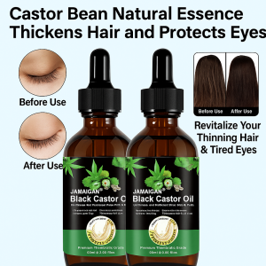 Jamaican Black Castor Oil  Moisturizing Skin Body Oil Prevent Aging Skin Castor Serum Hair And Eye Care Organic Essential Oil Hair Rapid Growth Liquid 护眼精华 护发