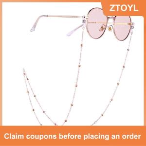 【ZTOYL】 Dây đeo mắt kính màu vàng cho nữ mới Dây đeo mắt kính đọc sách đính cườm