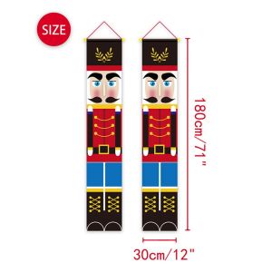 NUVOX 2024 Merry Christmas Decorative Door Hanging Banner Santa Claus Snowman Elk Couplet Christmas Decor for Home Xmas Ornaments Noel