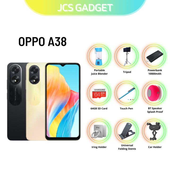 Oppo A38 (4GB+4GB Extended Ram)+128GB Rom (Original Malaysia Set) With  Premium Gift